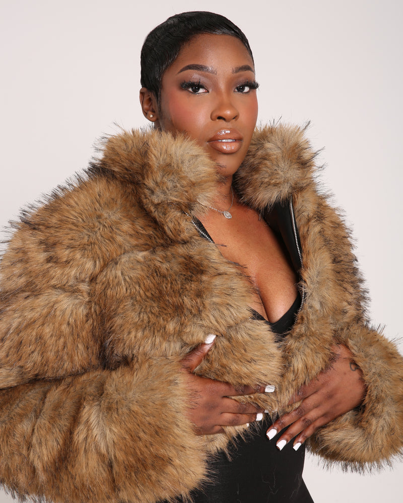 Velour Fur Jacket