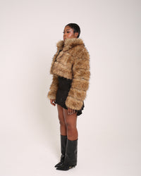 Velour Fur Jacket